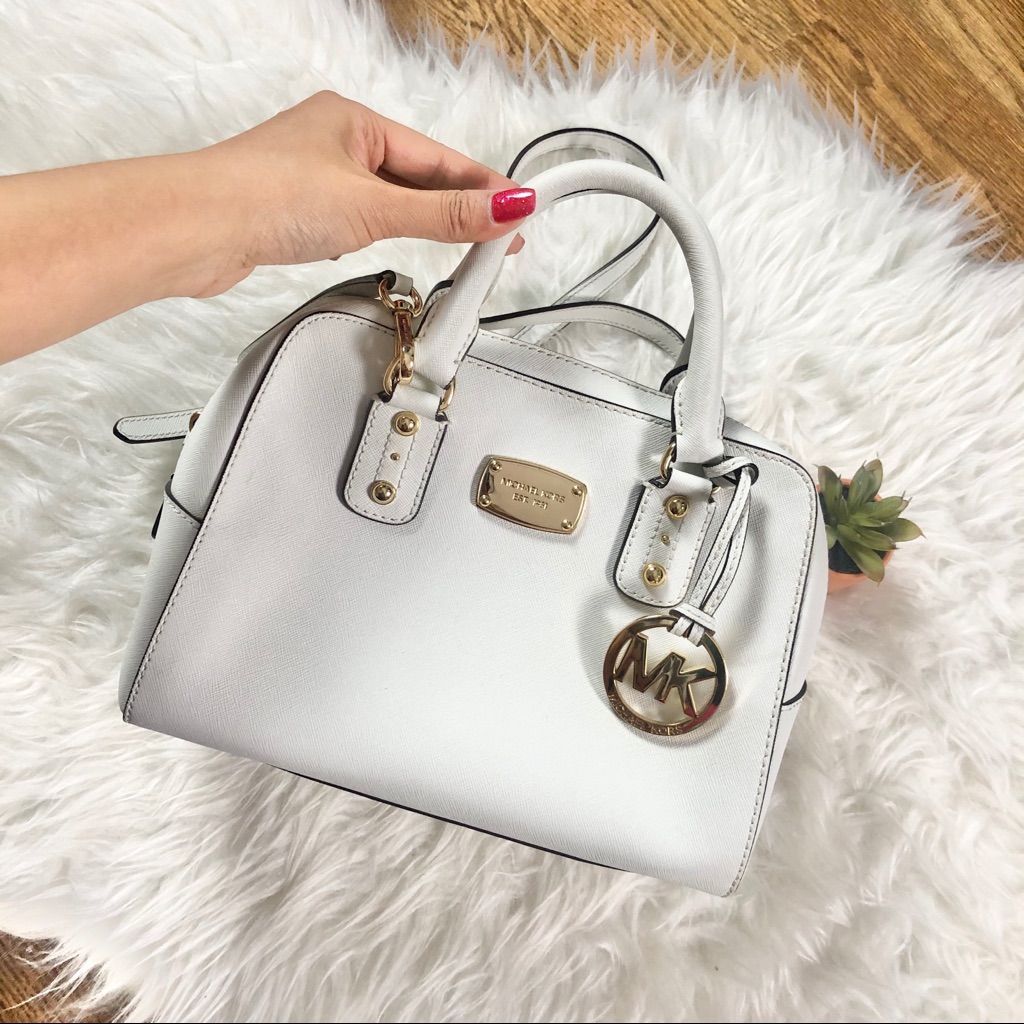 Mk White Bug Size Crossbody Hand Bag